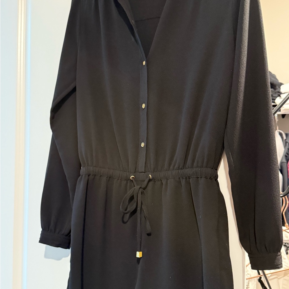Michael Kors Black Long Sleeve Jumpsuit Romper